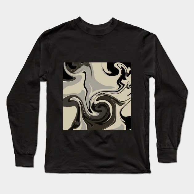black abstract Long Sleeve T-Shirt by viovi